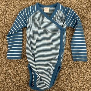 Hanna Andersson Blue and White Cross Body Striped One Piece, Size 3T